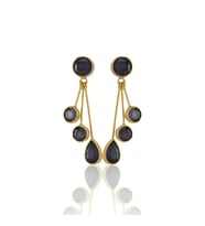 Kadir Jewellery22 Ayar Altın Kaplama Vintage Küpe -El İşçiliği Ve Hipoalerjenik Küpe (Mor)