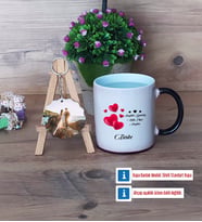 Sevgililer Günü Hediyesi Kupa Bardak Beyaz ve Fotoğraflı Ahşap Anahtarlık Hediye (Model 9)