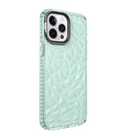 Uyumlu Model Apple iPhone 13 Pro Kılıf Bumper Şeffaf Buzlu Kapak (Yeşil)