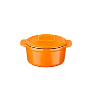 Lava Döküm Mini Tencere Folk Serisi Çap(Ø)9 cm. (Turuncu)