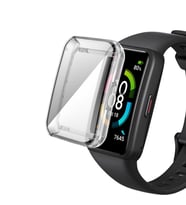 Huawei Band 7 Silikon Parlak Renkli Ekran Koruyuculu Kasa Koruyucu 02 (Renksiz)