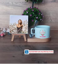 8 Mart Dünya Kadınlar Günü Hediyesi Fotoğraflı Dekoratif Taş, Kupa Bardak Beyaz Hediye (Model 8)