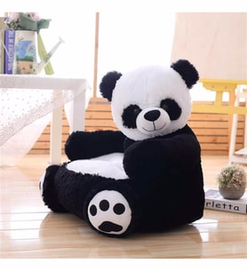 Panda Pelüş Bebek Çocuk Koltuğu  (Siyah - Beyaz)