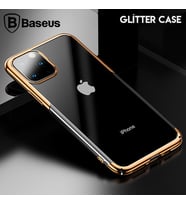 Baseus Glitter Case İPhone 11 Pro 5.8 2019 Şeffaf Lüx Silikon Kılıf (Gold)