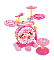 Tabureli 24 Tuşlu DJ Piyano Davul Müzik Seti (Pembe)