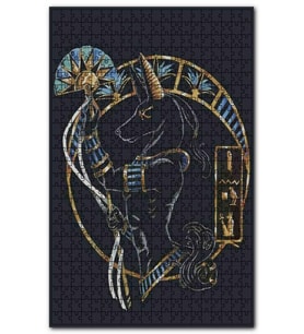 Cakapuzzle Antik Mısır Anubis ve Hiyeroglifler Puzzle Yapboz MDF (Ahşap) (1000 Parça)