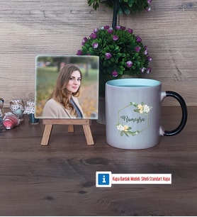 Doğum Günü Hediyesi Fotoğraflı Dekoratif Taş, Kupa Bardak Beyaz Hediye (Model 9)