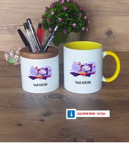 Bilgisayar Mühendisi Kalemlik, Kupa Bardak T Kişiye Özel Hediye (Model 10)