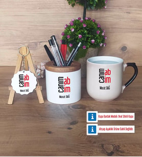 Abiye Hediye Hediye Sepeti Kalemlik, Kupa Bardak Sihirli, Ahşap Anahtarlık Hediye (Model 2)