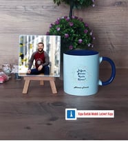 Doğum Günü Hediyesi Fotoğraflı Dekoratif Taş, Kupa Bardak Beyaz Hediye (Model 3)