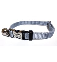 Metal Kilitli Kedi tasması, kedi künyesi, kedi isimlik, isimli kedi tasması, köpek tasması, isimli köpek tasması, köpek künyesi, köpek isimlik (Gri)