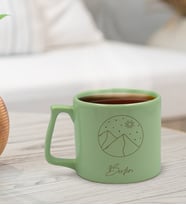 BK Gift Kişiye Özel İsimli Pastel Yeşil Middle Kupa Bardak, Arkadaşa Hediye, Ev Hediyesi, Doğum Günü Hediyesi, Ofis Hediyesi (Model 6)