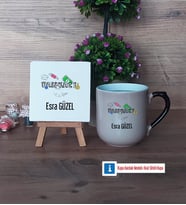 Bankacıya Hediye Dekoratif Taş, Kupa Bardak Kırmızı Hediye (Model 9)