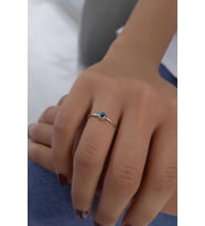 14 Ayar Altın Mini Göz Yüzük (Rose)