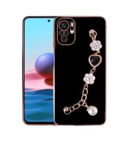 Xiaomi Redmi Note 10 Kılıf El Tutamaçlı Taka Kapak (Siyah)