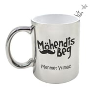 Mühendis Temalı Kişiye Özel İsim ve/veya Fotoğraf Baskılı Kupa Bardak No:002 (Gümüş)