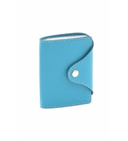 Kredi Kartlık 20 Kart Kapasiteli Dikey Credit Card Holder Rainbow Vegan 7,5x9,7 cm (Turkuaz)