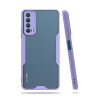 Huawei P Smart 2021 Kılıf Parfe Kenarları Pastel Renk Silikon (Mor)
