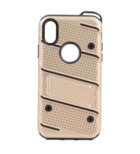 Uyumlu Model Apple iPhone XS 5.8 Kılıf İron Tank Zırh Kapak (Gold)