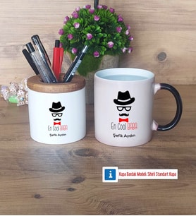 En Cool Baba Kalemlik, Kupa Bardak T Kişiye Özel Hediye Babaya Hediye (Model 3)