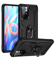 Xiaomi Poco M4 Pro 5G Kılıf Yüzüklü Zırh Tank Vega (Siyah)