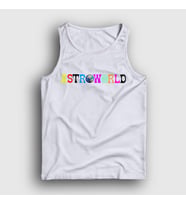 Presmono Unisex Sarı Astroworld Travis Scott Atlet 45034tt (Beyaz)