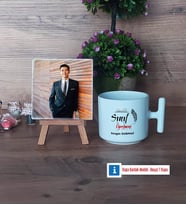 Sınıf Öğretmeni Fotoğraflı Dekoratif Taş, Kupa Bardak Beyaz Hediye (Model 12)