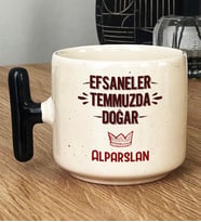 Kişiye Özel Efsaneler Temmuzda Doğar Hediye T Kupa Bardak Doğum Günü Hediyesi (Siyah)
