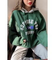 Unisex Suppose Baskılı Sweatshirt (Yeşil)