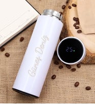 Kişiye Özel 500 ML Dereceli Termos (Beyaz)