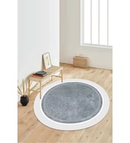 Dijital Baskılı Kaymaz Taban Yıkanabilir Yuvarlak Salon Halısı Koridor Halısı Paspas NDY-SD-1128 (Çok Renkli)