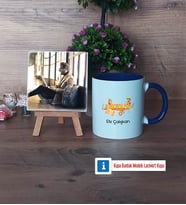Arkeolog Fotoğraflı Dekoratif Taş, Kupa Bardak Beyaz Hediye (Model 3)