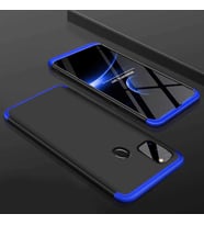 Galaxy M21 Kılıf Zore Ays Full Koruma Kılıf (Siyah-Mavi)