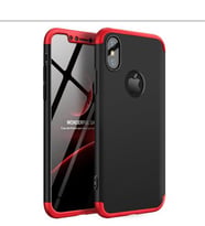 Microsonic Apple iPhone X Kılıf Double Dip 360 Protective (Kırmızı)