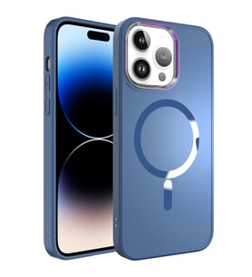 Apple iPhone 14 Pro Kılıf Magsafe Wireless Şarj Özellikli Zore Stil Kılıf (Buz Mavisi)