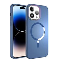 Apple iPhone 14 Pro Kılıf Magsafe Wireless Şarj Özellikli Zore Stil Kılıf (Buz Mavisi)
