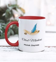 Okul Müdürü Tasarımlı Kişiye Özel Kupa Bardak (Kırmızı)