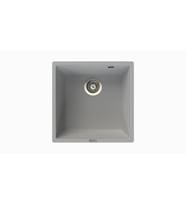 POLEX Cristalüx Granit Evye P-X40 Tezgah Altı Ve Tezgah Üstü Kare Mutfak Evyesi 53,8x44cm (Gri)