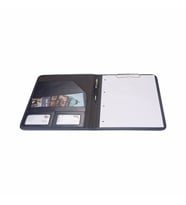 Kapaklı Sekreterlik A4 Padfolio 100 Yaprak Kapasiteli Vegan 24,5x32 cm (Lacivert)