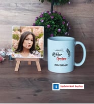 Rehber Öğretmen Fotoğraflı Dekoratif Taş, Kupa Bardak Beyaz Hediye (Model 1)