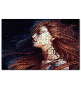 Cakapuzzle Kahverengi Saçlı Kız  Puzzle Yapboz MDF (Ahşap) (1000 Parça)