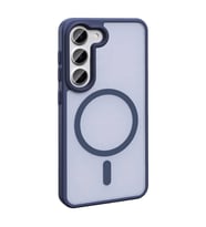 Vendas Samsung Galaxy S23 Kılıf Magsafe Şarj Özellikli Mat Arka Yüzey Zore Sio Kapak (Koyu Mor)