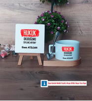 Hukuk Okuduğumu Söylemiş Miydim Dekoratif Taş, Kupa Bardak Kırmızı Hediye (Model 7)