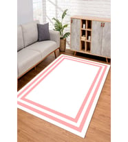 Dijital Kaymaz Taban Yıkanabilir Renkli Salon Halısı Mutfak Halısı Yolluk ND-SD-715 (Pembe)