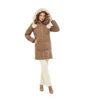 Kadın Spor Kapüşonlu Mont  M5304 BGL-ST03222 (Vizon)