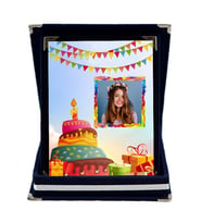 Doğum Günü Hediyesi Fotoğraflı Plaket (Lacivert)