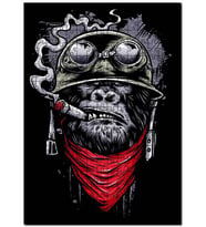 Cakapuzzle Maymun Grafiti Görsel Puzzle Yapboz MDF (Ahşap) (1000 Parça)