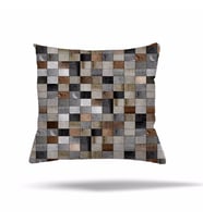 Patchwork Çiçek Desen Etnik Gizli Fermuarlı Yastık Kılıfı Kırlent Kılıfı Koltuk Yastık Kılıfı  (Kahverengi Koyu)