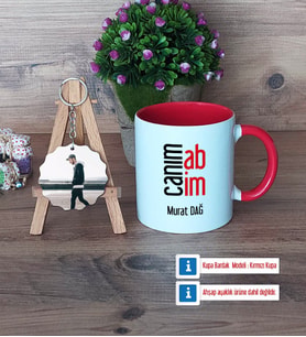 Abiye Hediye Kupa Bardak Beyaz ve Fotoğraflı Ahşap Anahtarlık Hediye (Model 2)