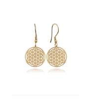 Agai Silver Yaşam Çiçeği Model Altın Kaplama Gümüş Küpe AMR000029 (Gold)